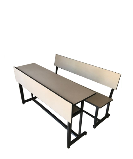 Wooden & Iron Desk Bench