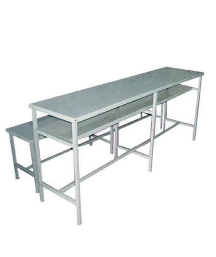 3 Seater Stainless Steel Desk Bench