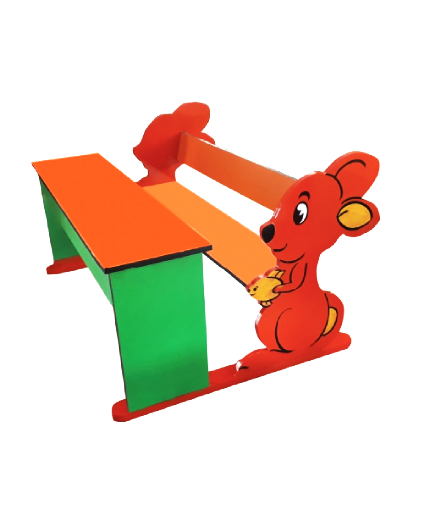 two-seater preschool bench-table set