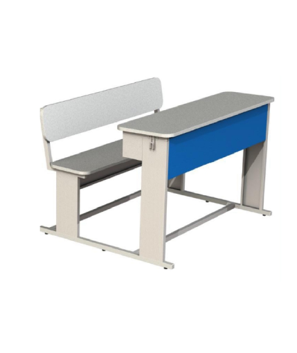 Captain Series Silver_Blue 2 Seater Table-Bench