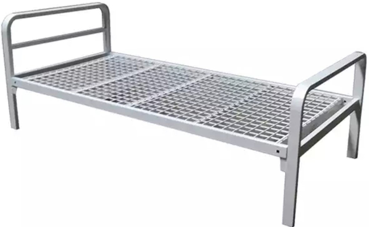 silver steel single bed