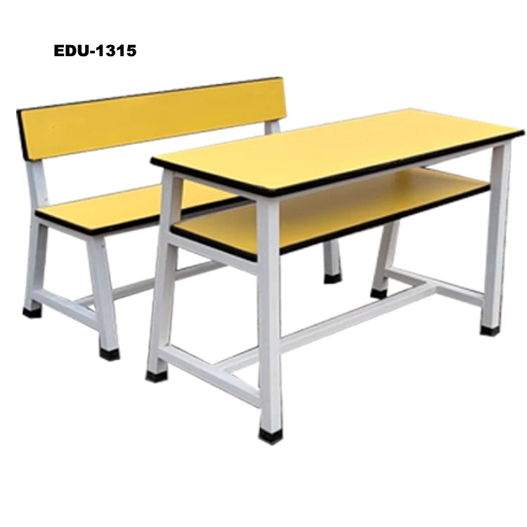 Dual-Student Desk & Integrated Bench Set
