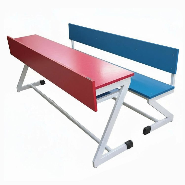 Colorful Duo-Student Study Station with Storage