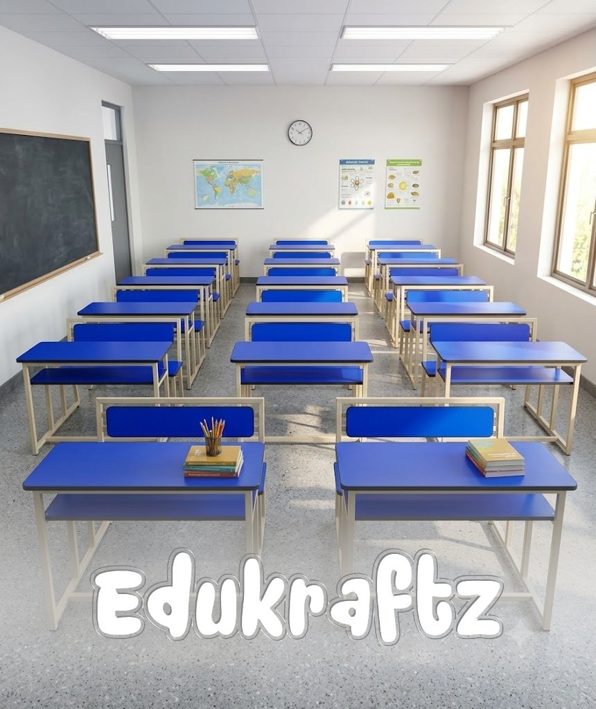 Edukraftz classroom desks and chairs, best school furniture in Trivandrum